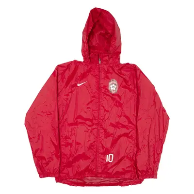 NIKE Jacket Red Nylon Mens L