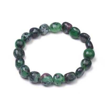 Natural Ruby in Zoisite Stretch Beaded Bracelets