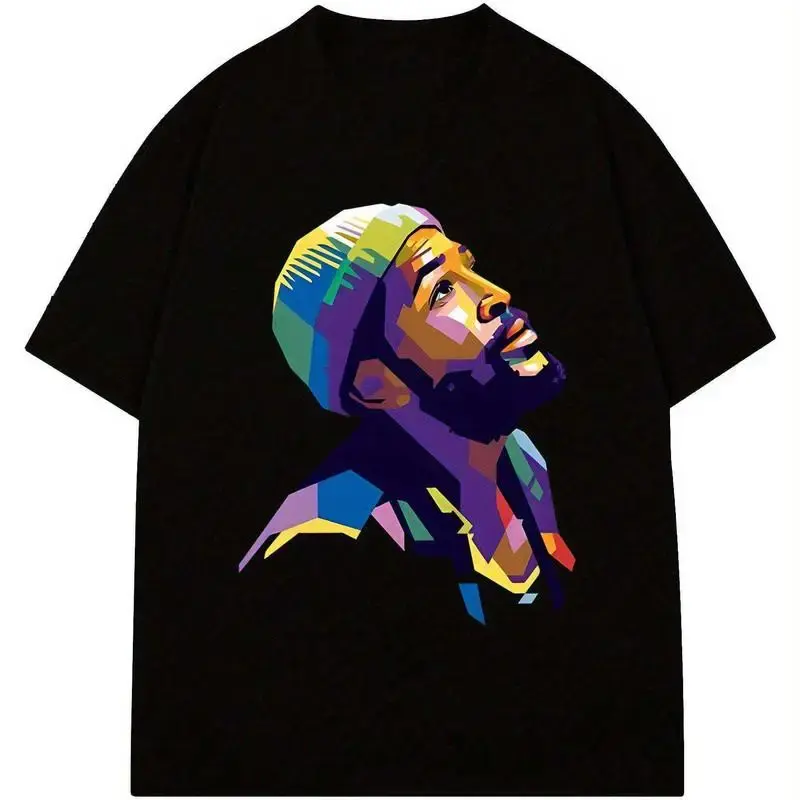 Abstract Portrait Print T-Shirt Men's Graphic T-Shirt Modern Art - Inspired T-Shirt Printed Tee Soft and Comfortable Crew Nec...