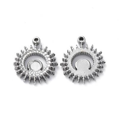 Non-Tarnish 304 Stainless Steel Pendant Cabochon Settings
