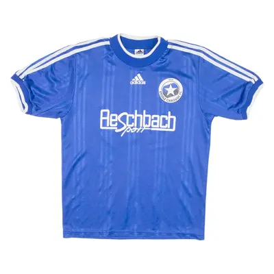 ADIDAS Etoile Carouge Fc Mens Football Shirt Jersey Blue Crew Neck S