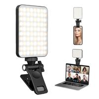 Rechargeable Selfie Light, Clip Fill Light for Phone Laptop Tablet Portable Light for Video Conference Live Streaming Zoom Ca...