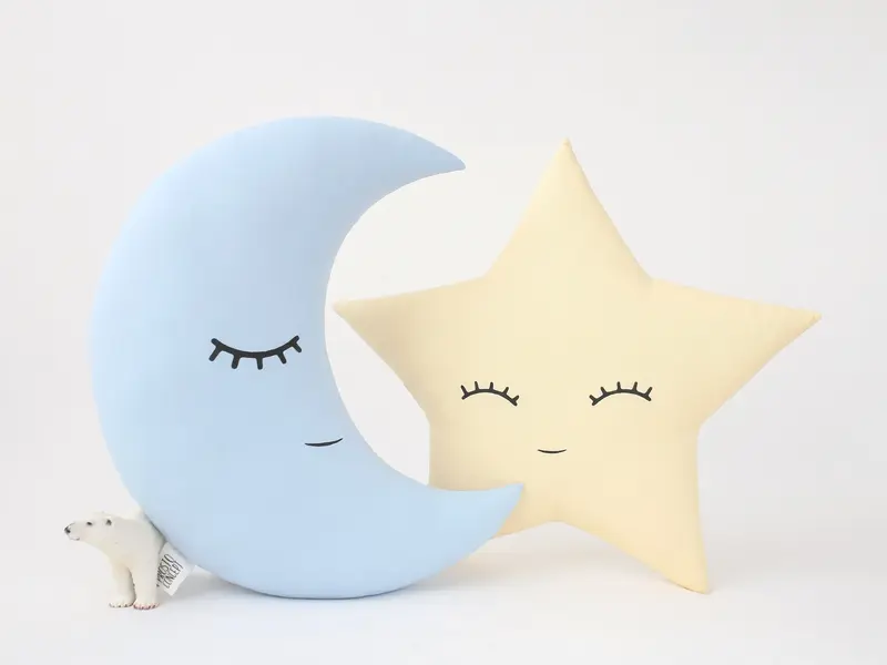 Pastel Yellow Star Pillow
