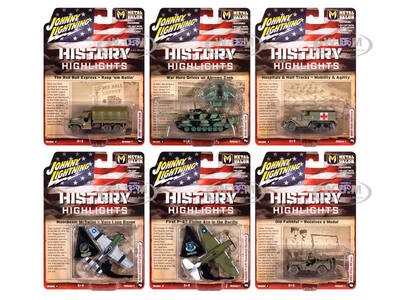 Military Set A of 6 pieces 2026 Release 1 Limited Edition Diecast Models by Johnny Lightning