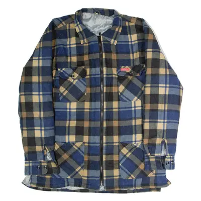 CHALET Mens Lumberjack Jacket Blue Flannel Check XL