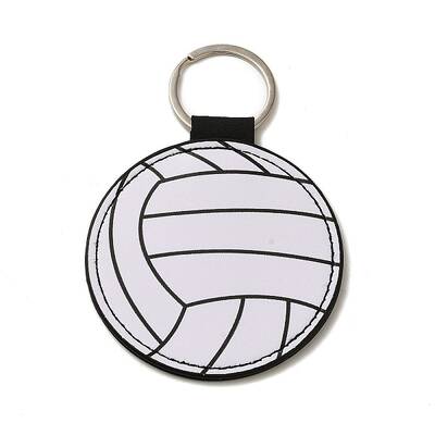 Sport Theme PU Leather Keychain