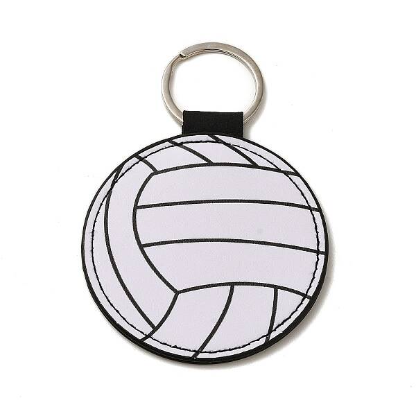 Sport Theme PU Leather Keychain