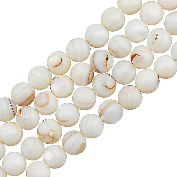 3 Strands Natural Freshwater Shell Beads Strands
