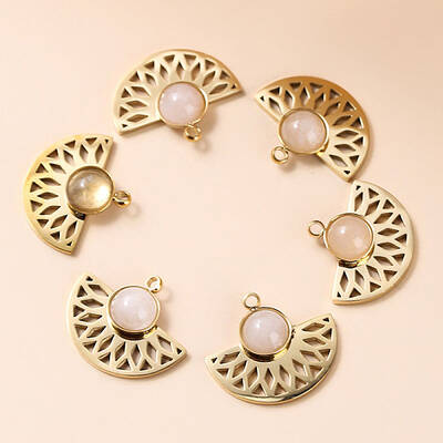 Bohemia Style Natural Rose Quartz Pendants