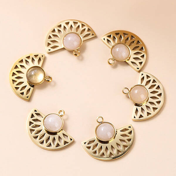 Bohemia Style Natural Rose Quartz Pendants