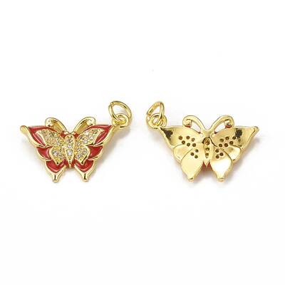 Brass Micro Pave Cubic Zirconia Pendants