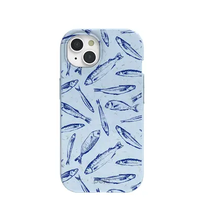 Powder Blue Fishery iPhone 15 Case