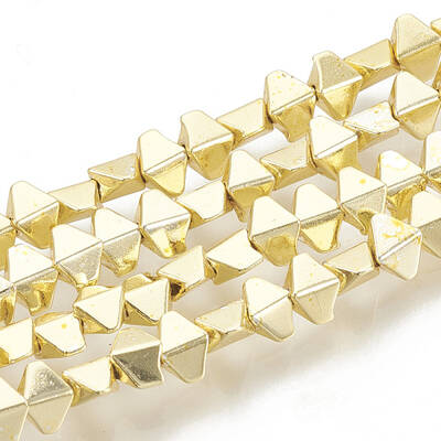 Electroplate Non-magnetic Synthetic Hematite Beads Strands