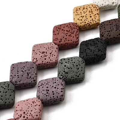 Dyed Natural Lava Rock Beads Strands