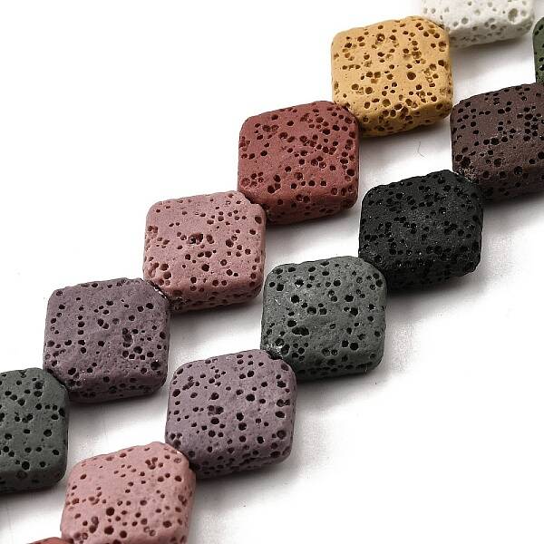 Dyed Natural Lava Rock Beads Strands
