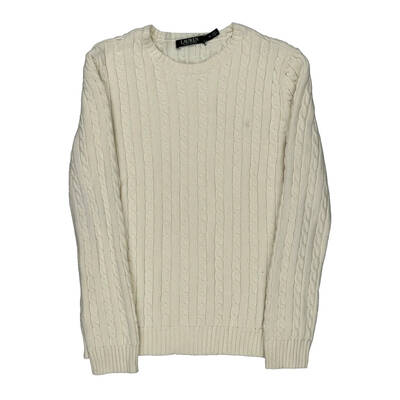 Ralph Lauren Jumper - Medium White Cotton