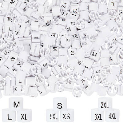 234Pcs 9 Style XS-5XL Plastic Clothing Trouser Size Markers