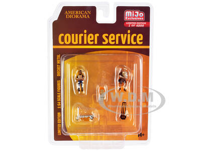 Courier Service 5 Piece Diecast Figures Set (2 Worker Figures and 3 accessories) Limited Edition to 4800 pieces Worldwide f...