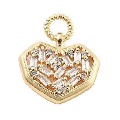 Real 18K Gold Plated Brass Glass Pendants
