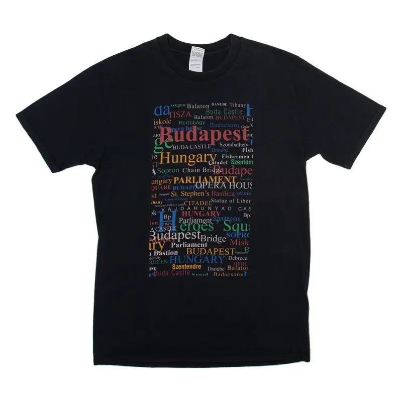 GILDAN Hungary Budapest Mens T-Shirt Blue M