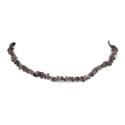 Natural Ice Obsidian Chip Beaded Necklace