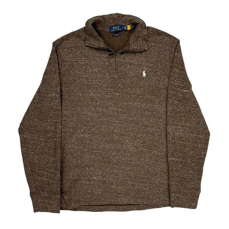Ralph Lauren 1/4 Zip - Medium Brown Cotton