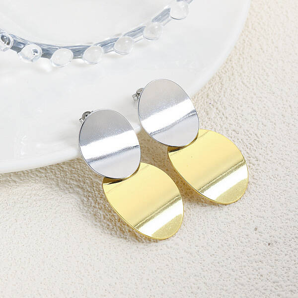Brass Dangle Stud Earrings