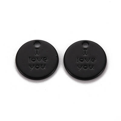 Spray Painted Alloy Charms for Valentine's Day