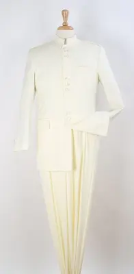 Apollo King Men's 2 Piece Nehru Suit with Mandarin Collar