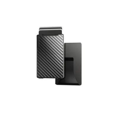 Groove Wallet Carbon Fiber - Gun Metal with Money Clip