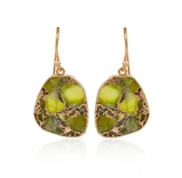 18k Gold-Plated Mohave Turquoise Earrings | Title: Title