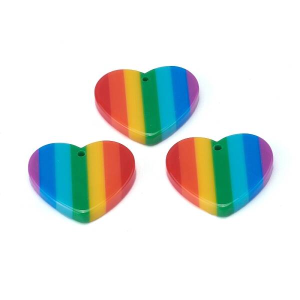 Plastic Stripe Pendants