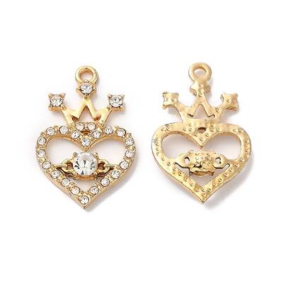 Rack Plating Alloy Crystal Rhinestone Pendants