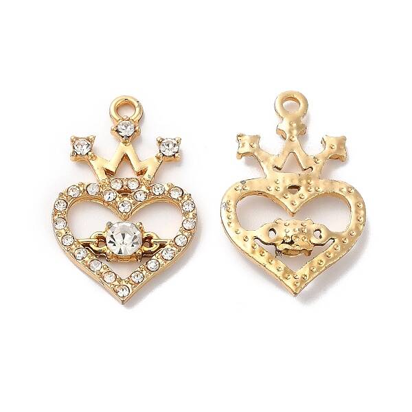Rack Plating Alloy Crystal Rhinestone Pendants