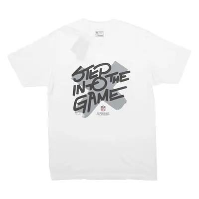 NFL Step Into The Game USA T-Shirt White Short Sleeve Mens M