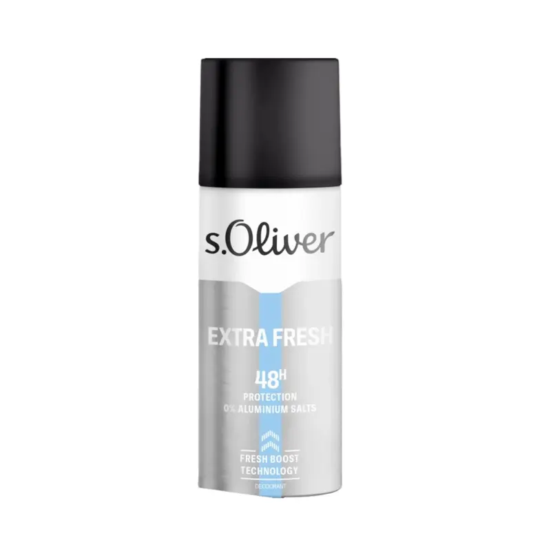 S. Oliver Deodorante Spray Extra Fresh Idratante 48H per Uomo 150 ml