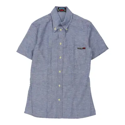 1970s Western Rags Short Sleeve Shirt - Small Blue Cotton