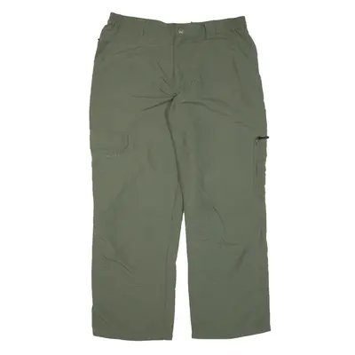 K-TEC Trousers Green Relaxed Straight Nylon Mens W32 L28
