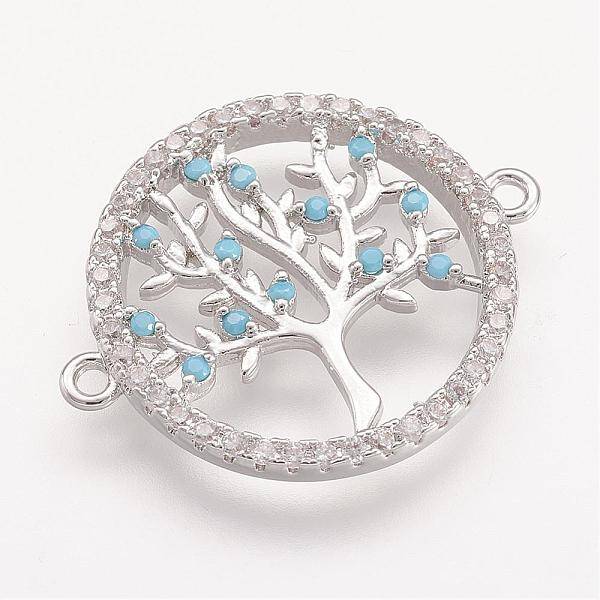 Brass Micro Pave Cubic Zirconia Links