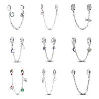 SECURE AND ELEGANT: MULA 925 Silver Plated Safety Chain - Fashionable Theme Clasp for Bracelet and Necklace, Perfectly Compat...