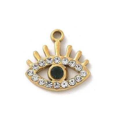 304 Stainless Steel Rhinestone Pendants