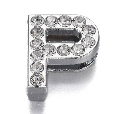 Alloy Letter Slide Charms