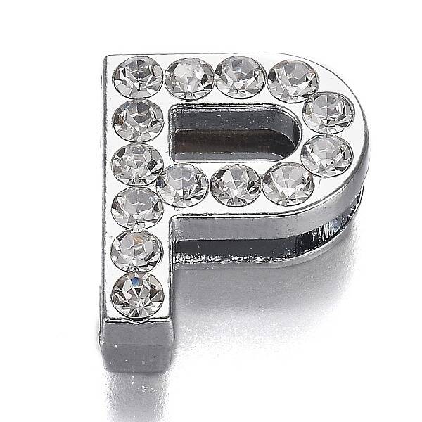 Alloy Letter Slide Charms
