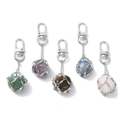 304 Stainless Steel Pouch Stone Holder Pendant Decoration