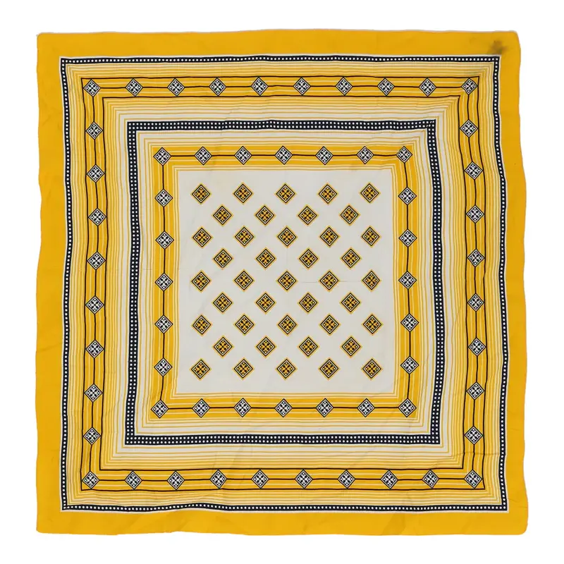 Texture Scarf - No Size Yellow Polyester