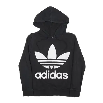 ADIDAS Hoodie Black Pullover Womens UK 6