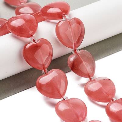 Cherry Quartz Glass Beads Strands