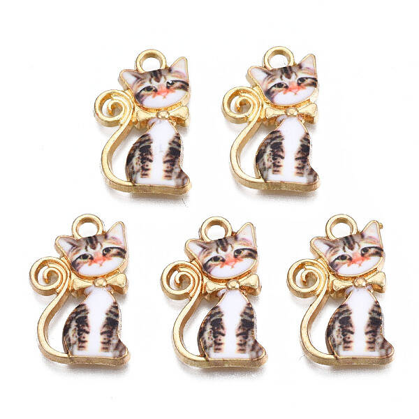 Rack Plating Alloy Enamel Pendants
