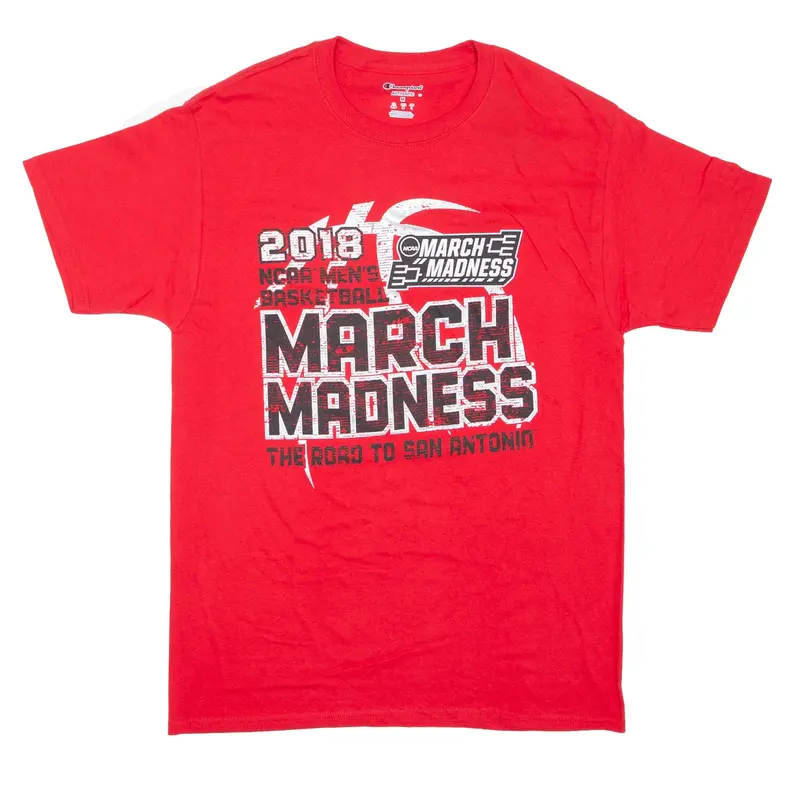 CHAMPION NCAA Basketball USA T-Shirt Red Short Sleeve Mens M