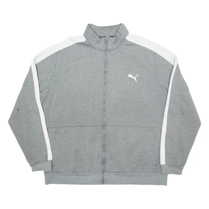 PUMA Mens Sweatshirt Grey High Neck 2XL